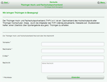 Tablet Screenshot of hochschulsport-thueringen.de